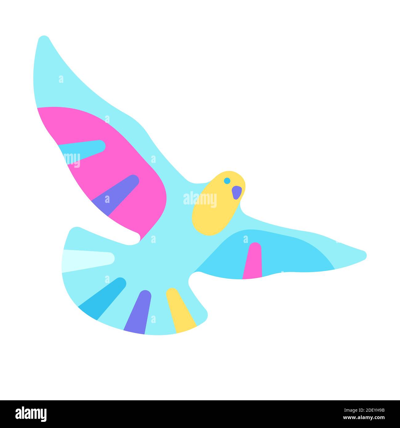 Stilisierte Illustration einer Taube. Stock Vektor