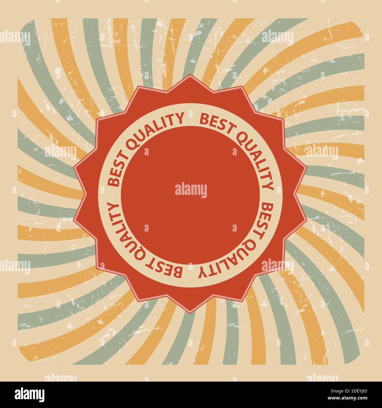 Retro Grunge Qualitätslabel Illustration. Stockfoto