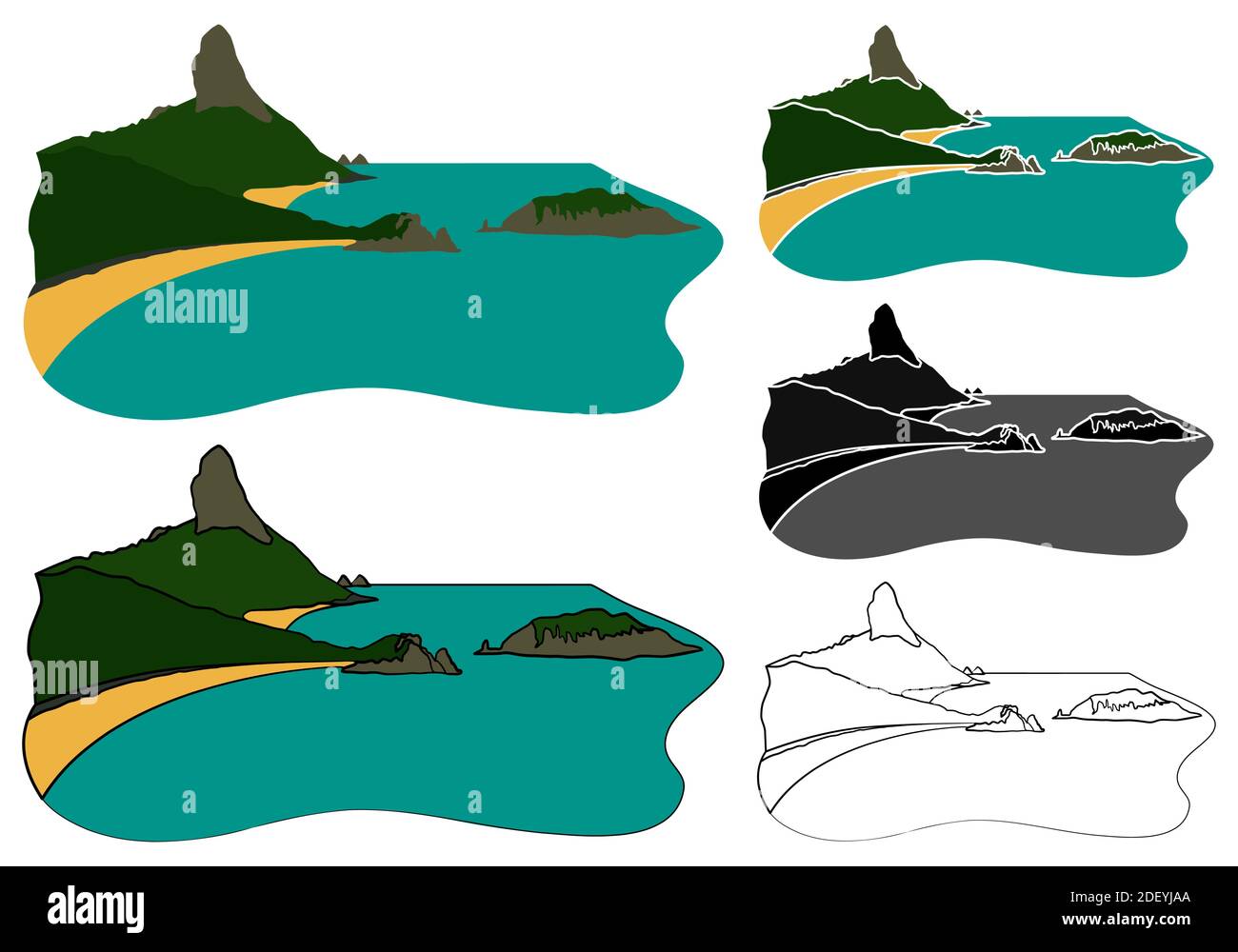 Fernando de Noronha Archipel, Brasilien. Stock Vektor