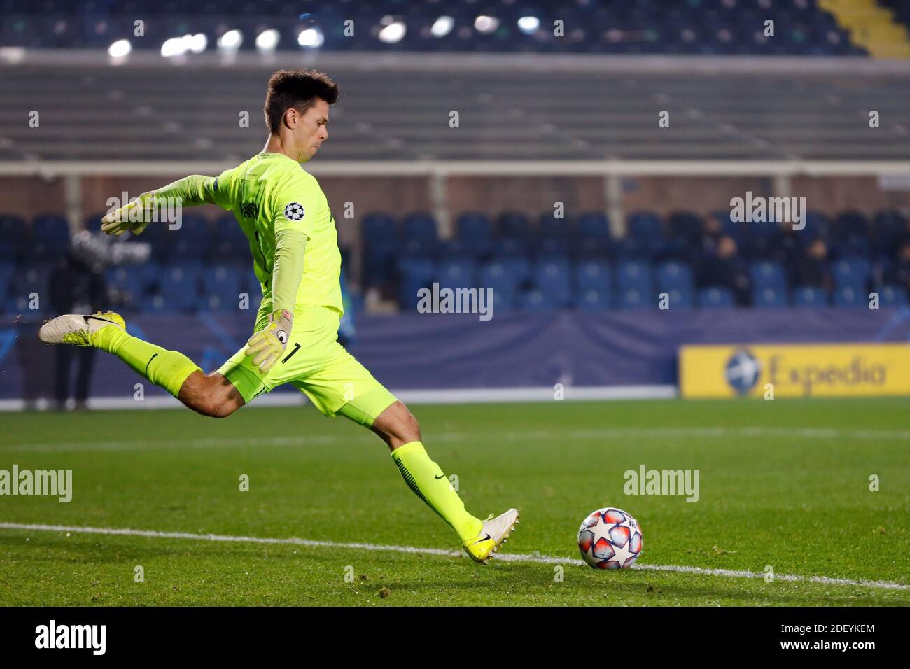 Bergamo, Italien. 1. Dez, 2020. bergamo, Italien, Gewiss Stadium, 01 Dez 2020, Jesper Hansen (FC Midtjylland) während Atalanta Bergamasca Calcio gegen FC Midtjylland - UEFA Champions League Fußballspiel Credit: Francesco Scaccianoce/LPS/ZUMA Wire/Alamy Live News Stockfoto