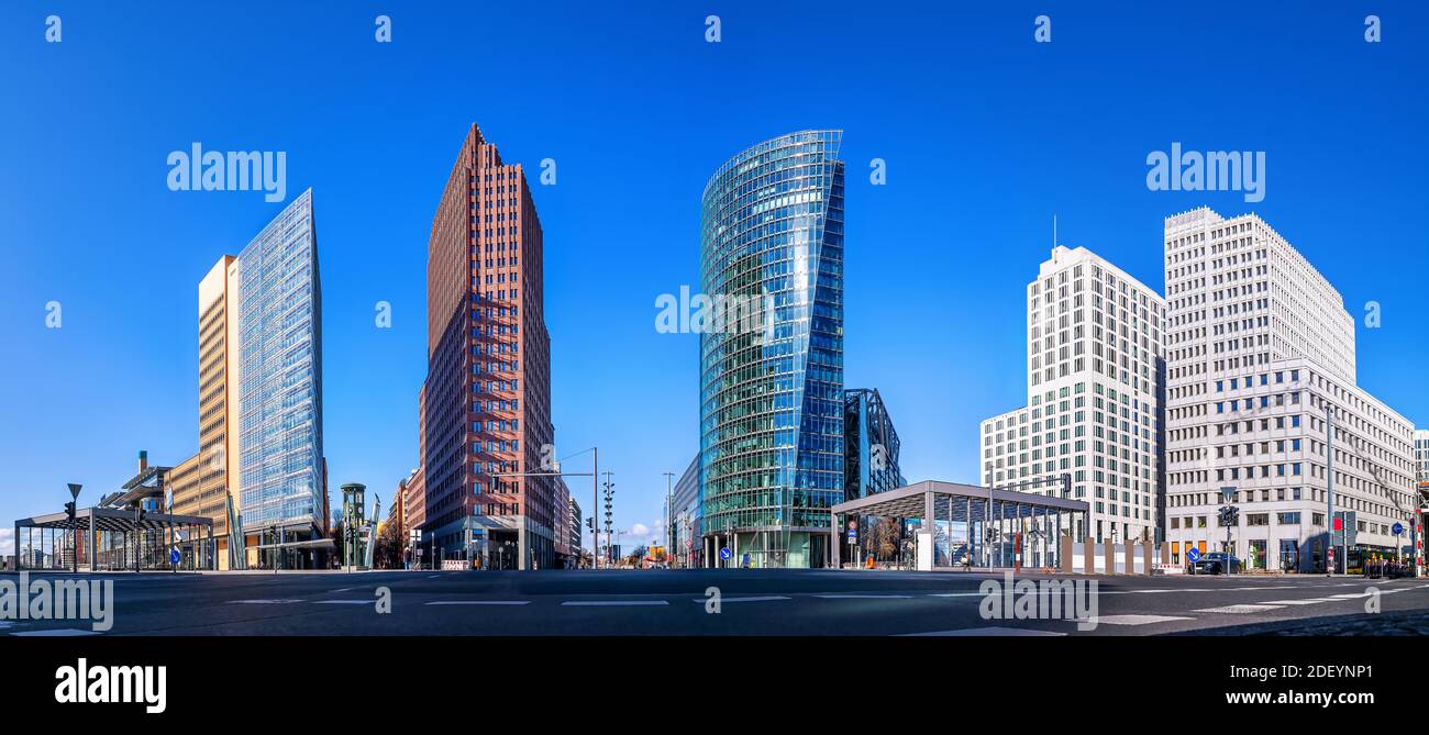 Panoramablick auf den potsdamer platz, berlin Stockfoto