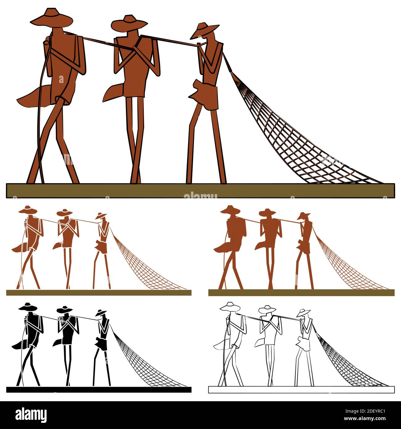 Statue für Fischer, Maranhao, Brasilien Stock Vektor