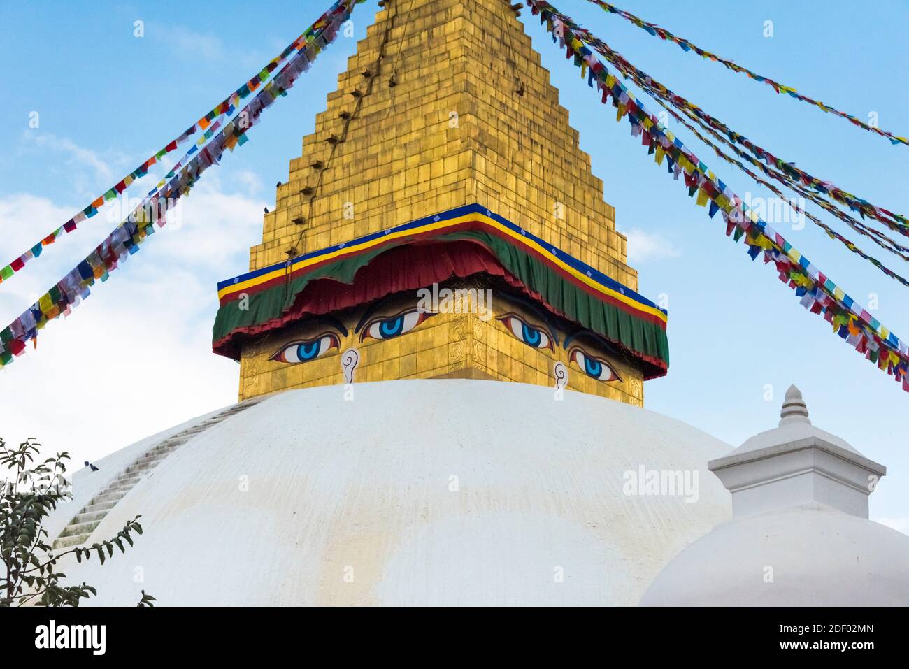 Boudhanath (Bouddha Stupa), UNESCO-Weltkulturerbe, Kathmandu, Nepal Stockfoto