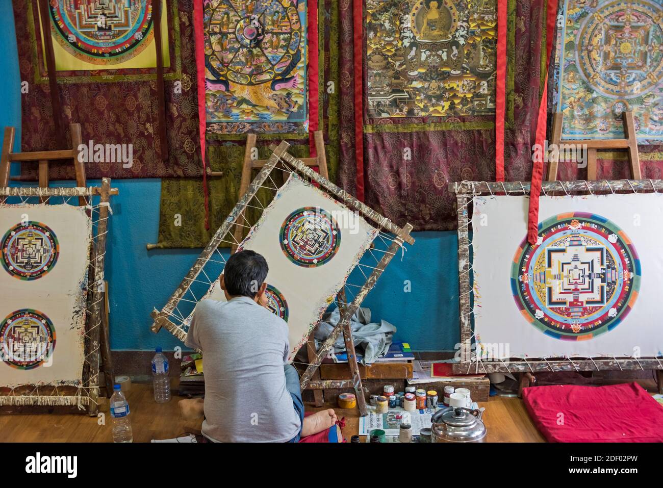 Künstlerbild Thangka, Kathmandu, Nepal Stockfoto