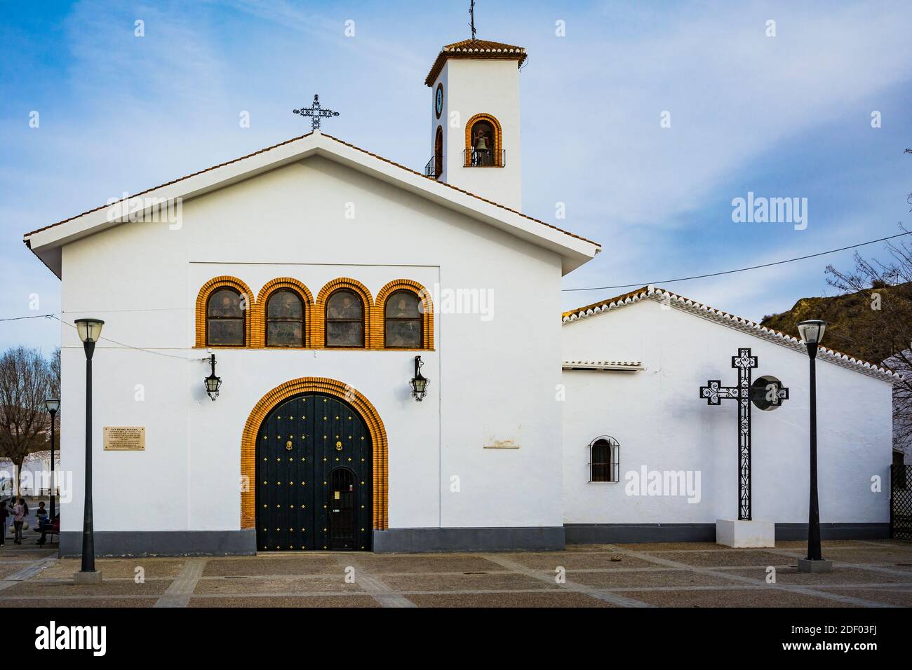 Kirche unserer Lieben Frau von Gnade - Nuestra Señora de Gracia. Barrio de las Cuevas - Cave Houses Bezirk. Guadix, Granada, Andalucía, Spanien, Europa Stockfoto