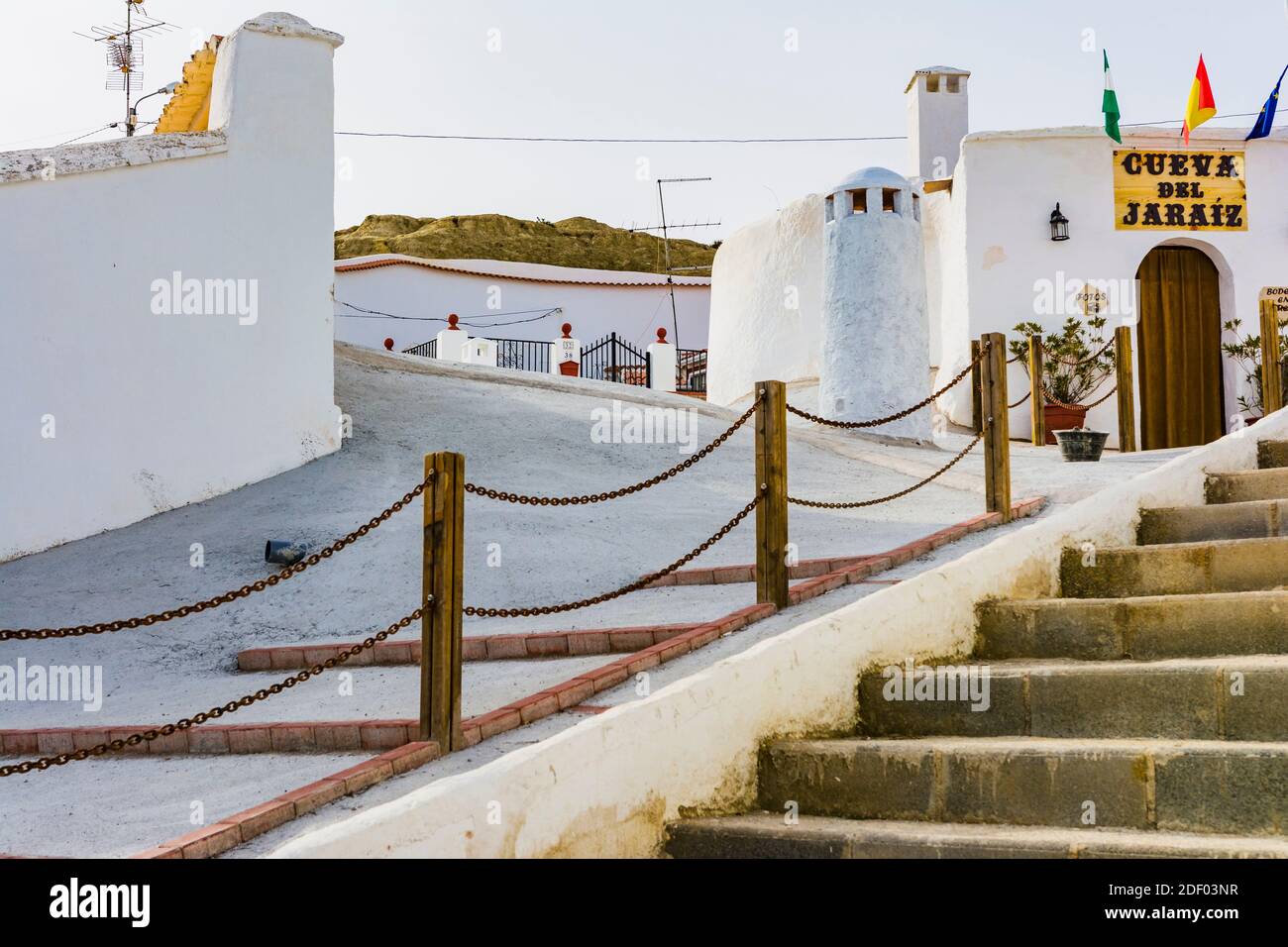 Cave House, typische Unterkunft in der Region seit der Antike. Guadix, Granada, Andalucía, Spanien, Europa Stockfoto