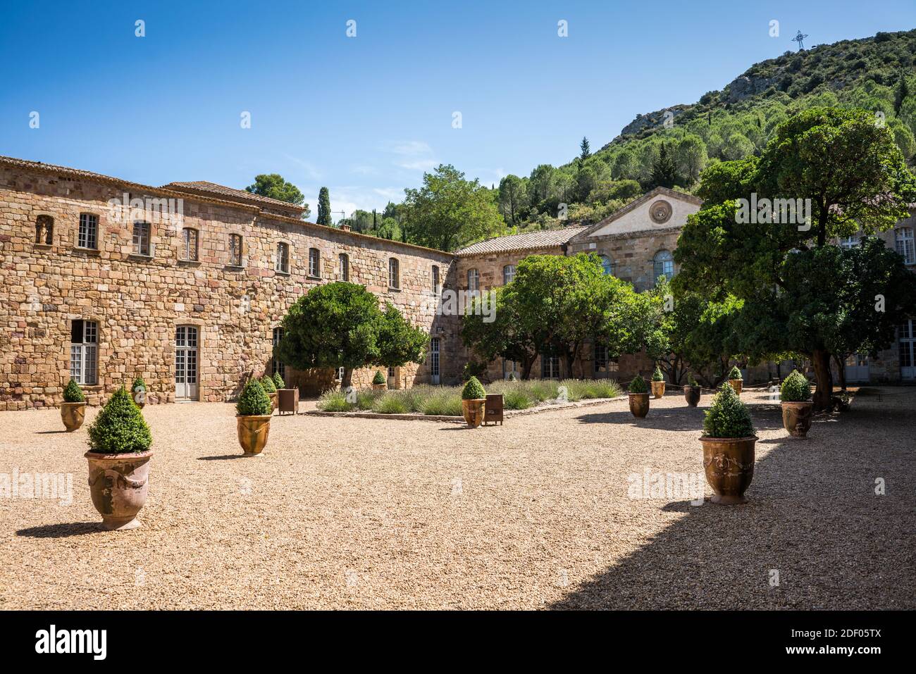 Abtei Fontfroide, Frankreich, Europa. Stockfoto