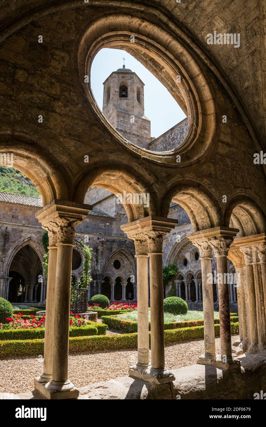 Abtei Fontfroide, Frankreich, Europa. Stockfoto