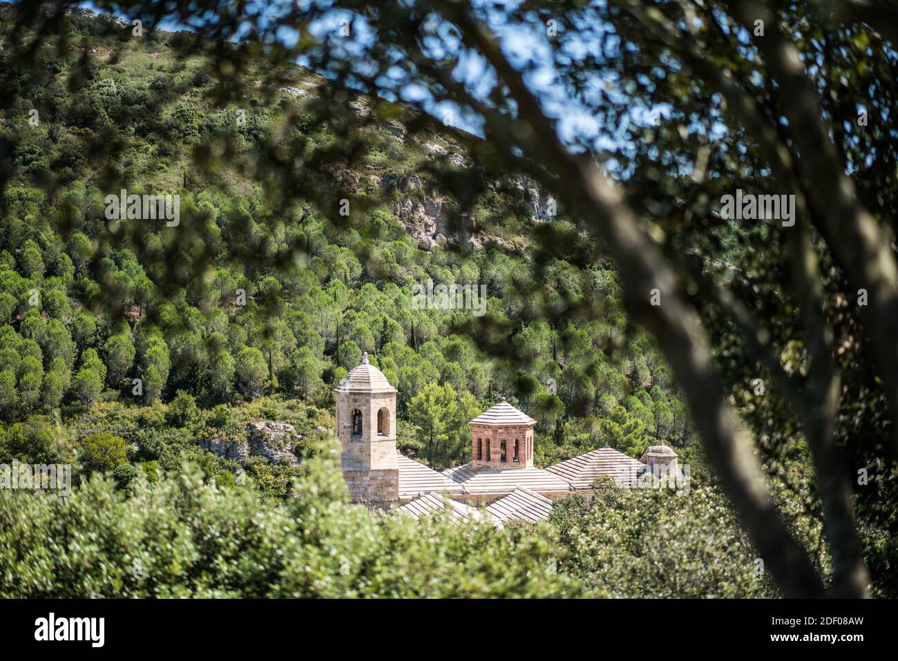 Abtei Fontfroide, Frankreich, Europa. Stockfoto