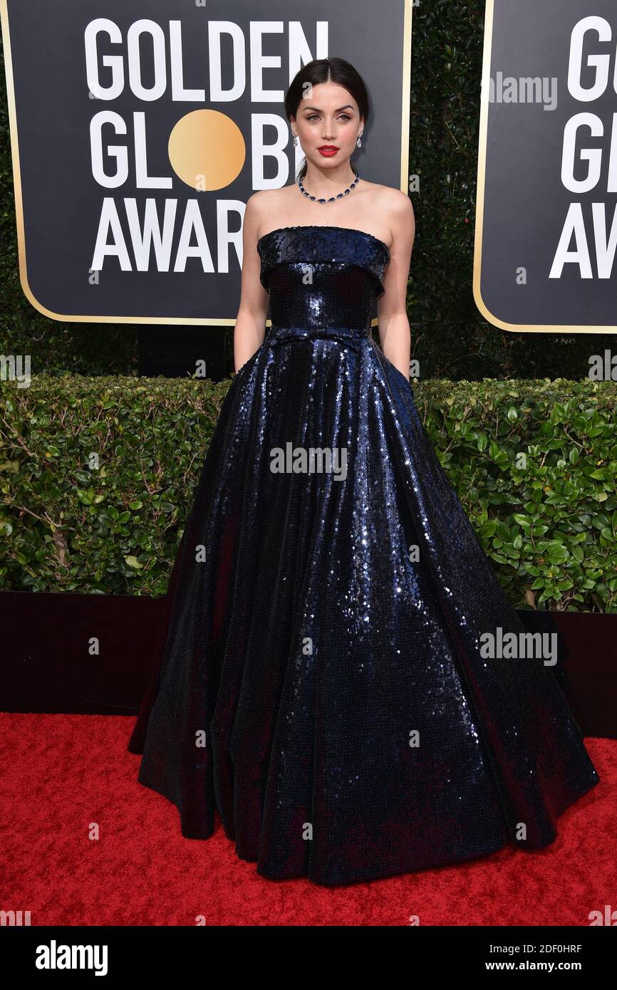 Ana de Armas nimmt an den 77. Golden Globe Awards Teil, die am 5. Januar 2020 im Beverly Hilton, Los Angeles, CA, USA, stattfinden. Foto von Lionel Hahn/ABACAPRESS.COM Stockfoto