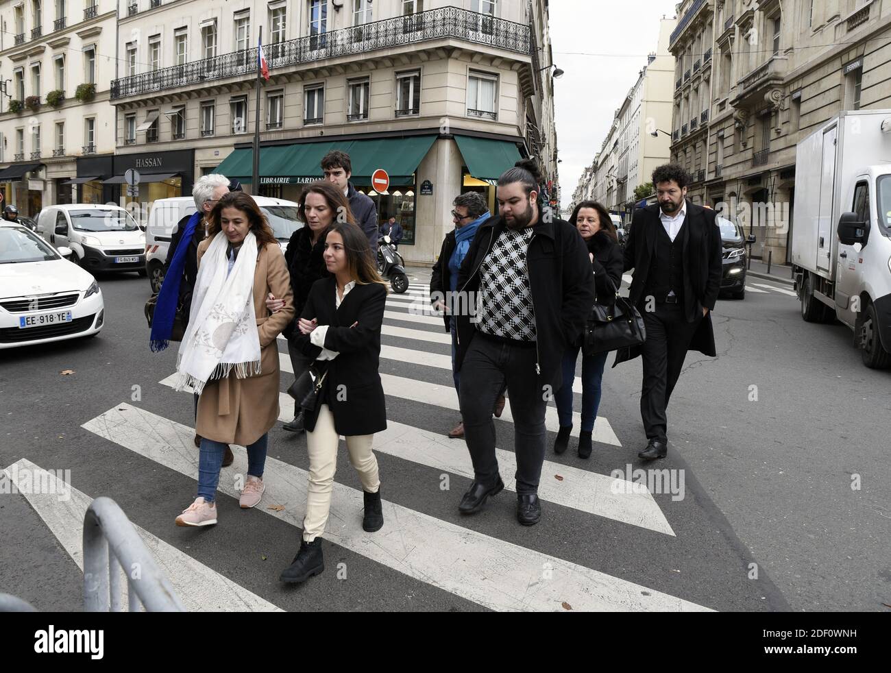 Doria Chouviat, la veuve de Cédric Chouviat, le liveur décédé le 5 janvier après un contrôle de Police, est reçue mardi 14 janvier, 2020, par le Ministre de l'Intérieur. L'homme, en Scooter, faisait l'objet d'un contrôle, car il utilizait son téléphone. Mai la Situation a dégénéré et le livreur de 42 ans est mort d'une crise cardiaque lors de son interpellation. L'IGPN a ouvert une enquête, l'autopsie évoque une Asphyxie 'avec fracture du larynx' à l'origine de son Malaise cardiaque. Foto von Patrice Pierrot/Avenir Pictures/ABACAPRESS.COM Stockfoto