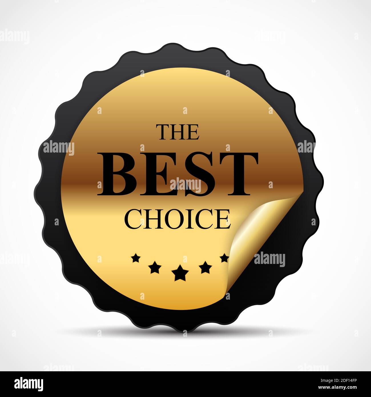 Gold Label Die Vorlage Für Die Beste Wahl. Abbildung Stockfoto