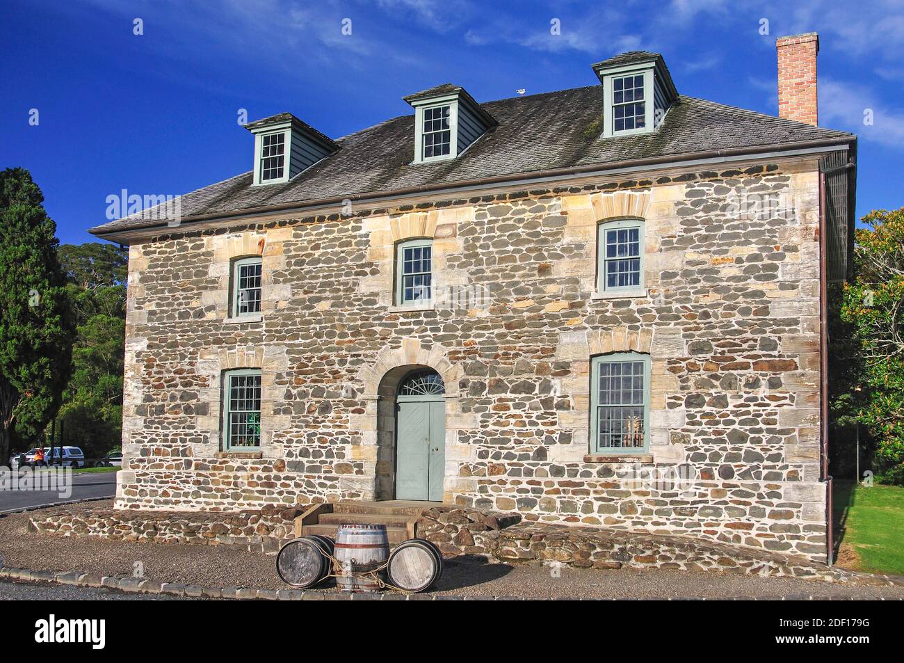 Der Stein-Shop, Kerikeri Missionsstation, Kerikeri, Region Northland, Nordinsel, Neuseeland Stockfoto