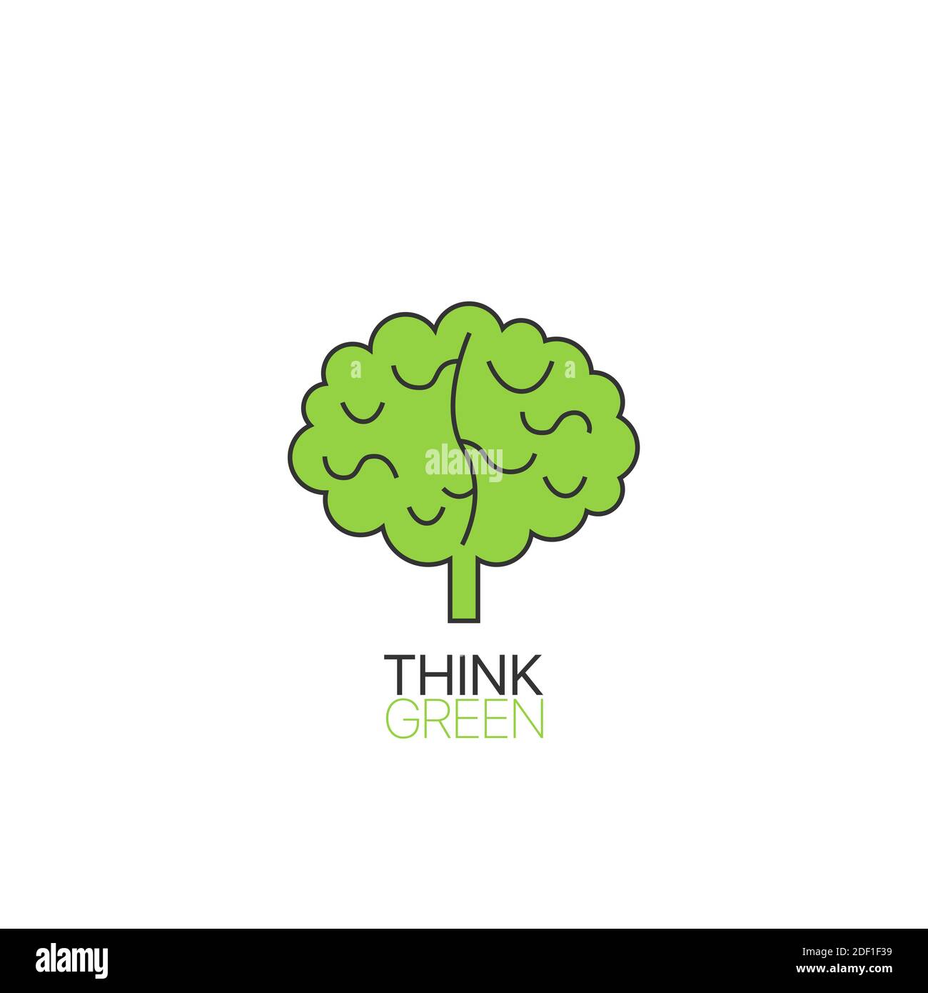 Symbol „grün denken“ Stock Vektor