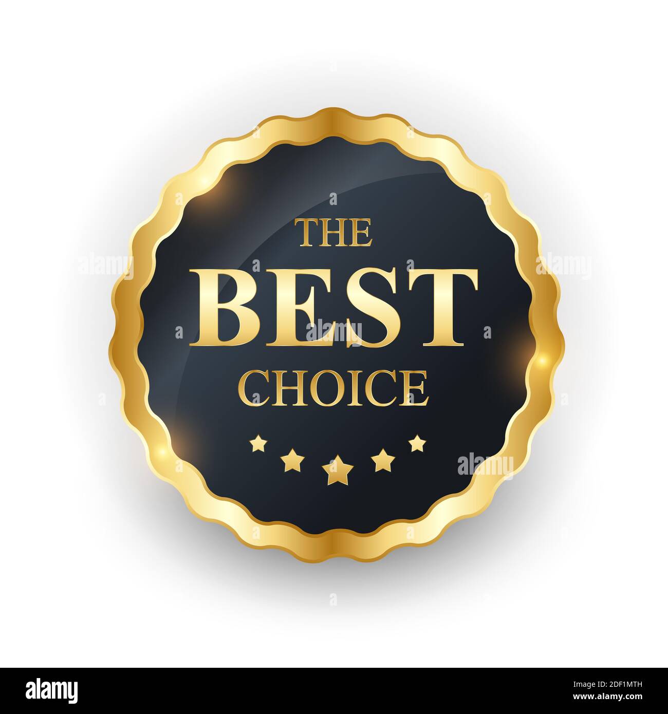 Gold Label Die Vorlage Für Die Beste Wahl. Abbildung Stockfoto