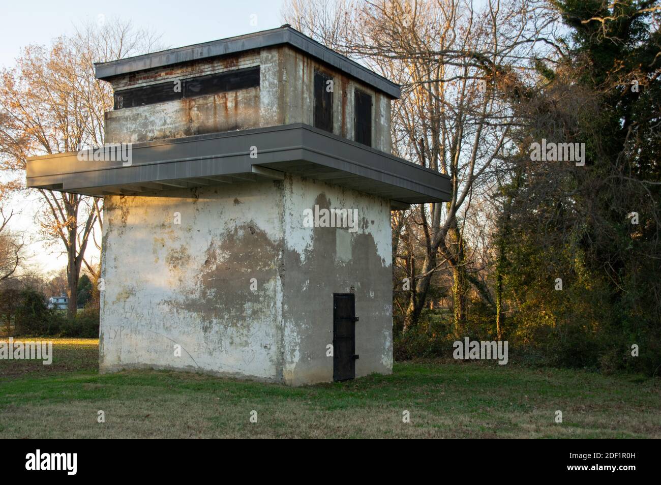 Battery Commander's Station, Fort Hunt Park, Alexandria, VA Stockfoto