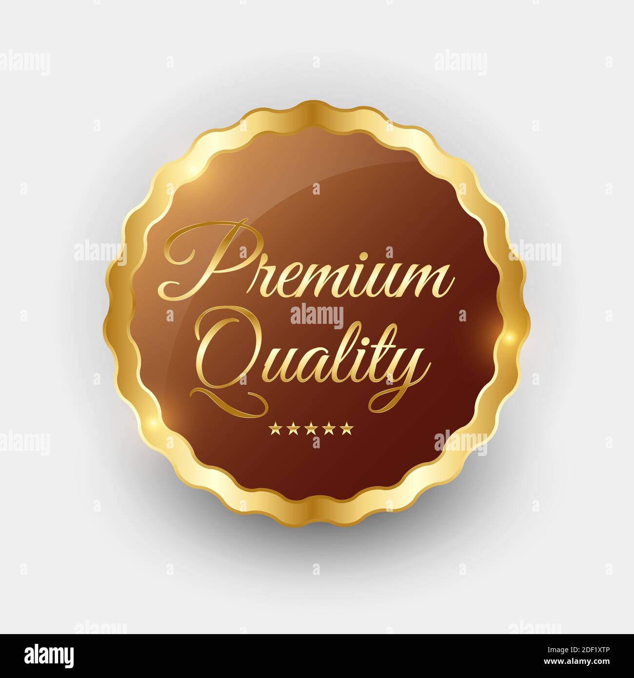 Premium-Qualität Golden Label Zeichen. Abbildung Stockfoto