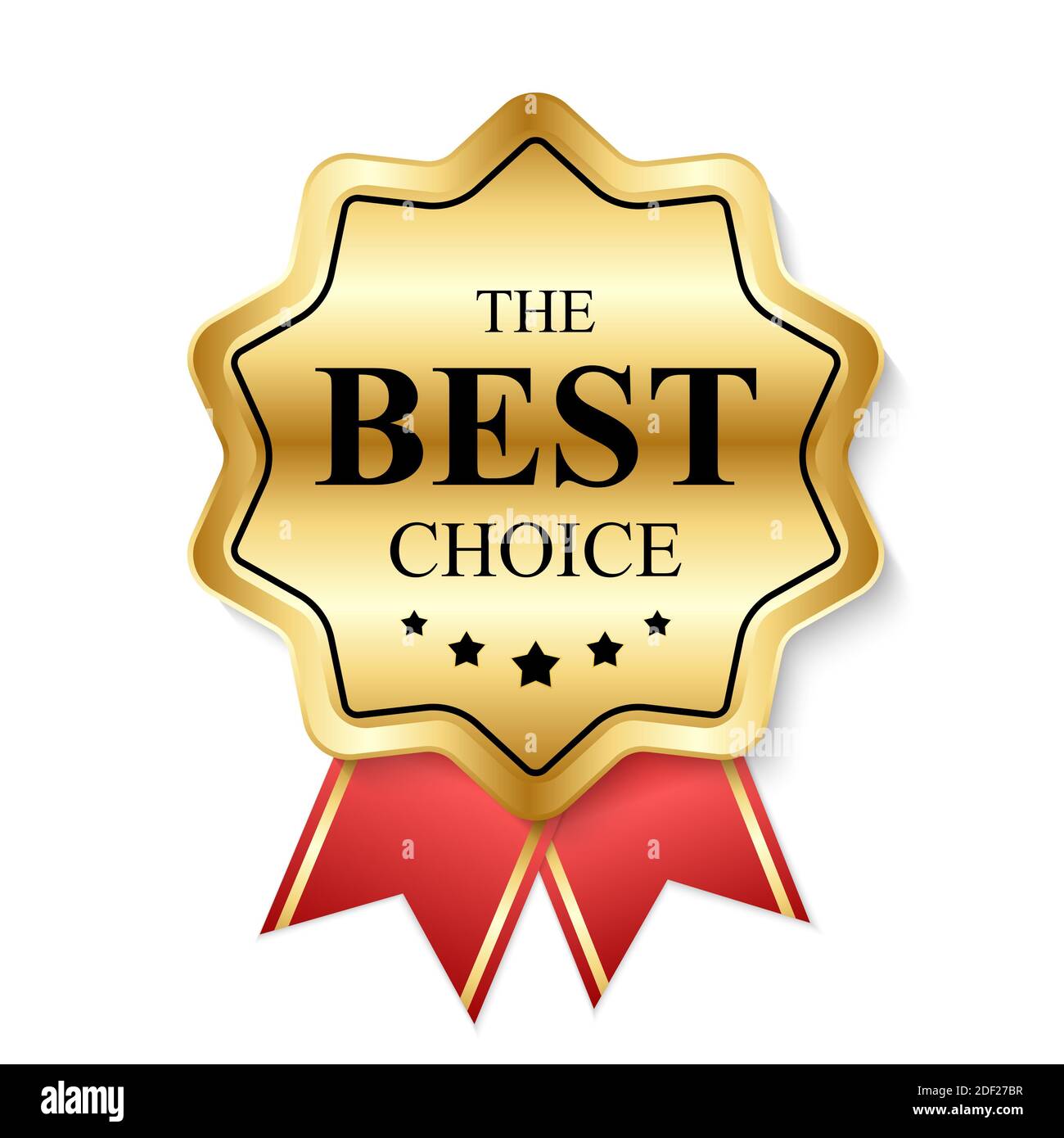 Gold Label Die Vorlage Für Die Beste Wahl. Abbildung Stockfoto