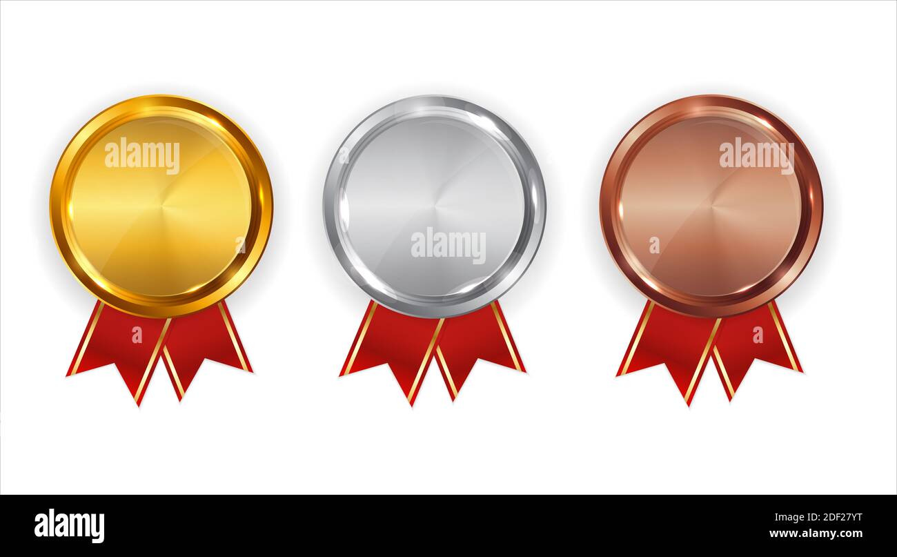 Abstract Gold, Silber, bronse Label Template. Abbildung. Stockfoto