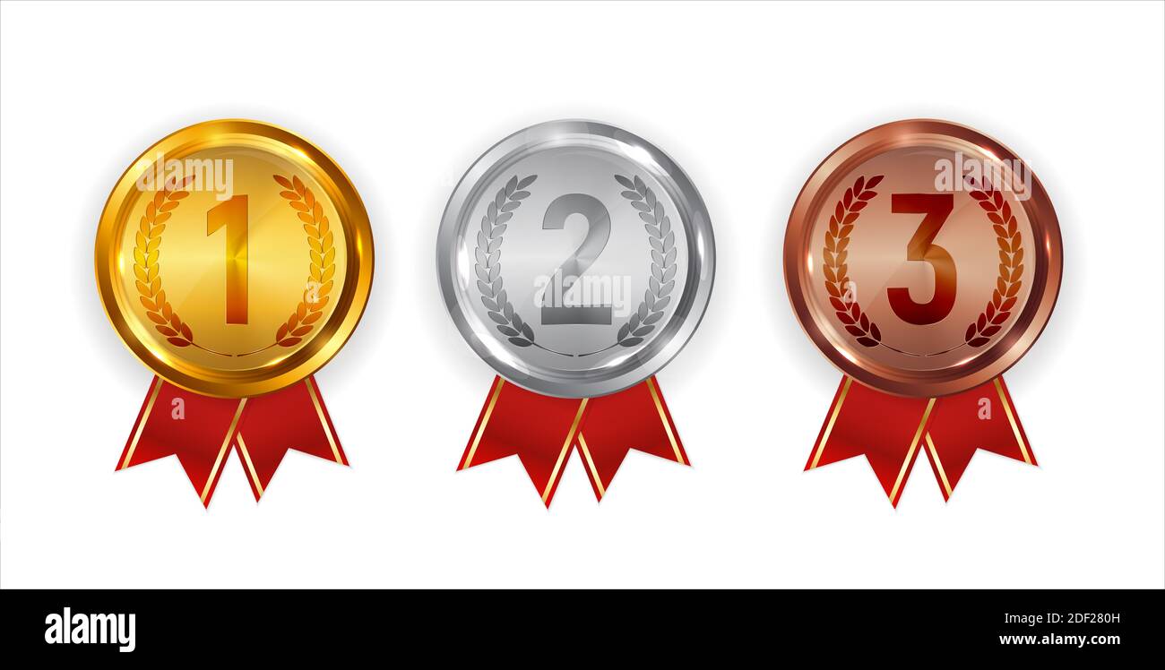 Abstract Gold, Silber, bronse Label Template. Abbildung. Stockfoto