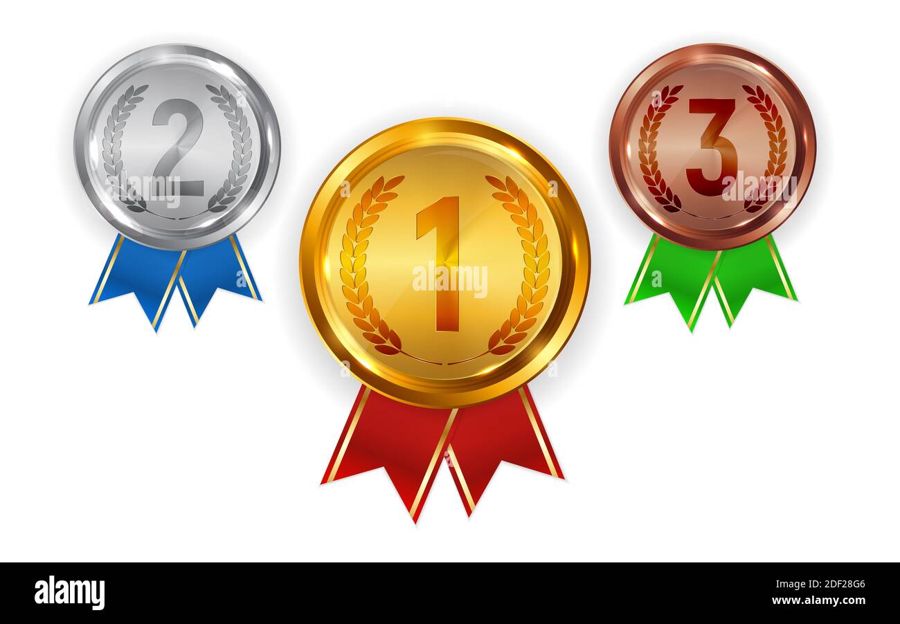 Abstract Gold, Silber, bronse Label Template. Abbildung. Stockfoto