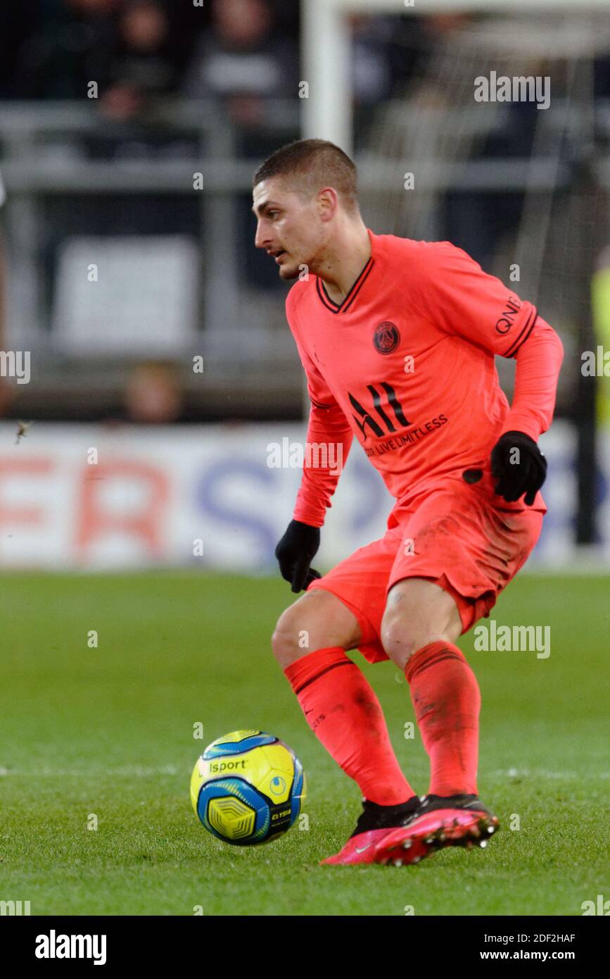 Marco Verratti während des Spiels Amiens SC gegen Paris SG im Licorne Stadion in Amiens, Frankreich, am 15. Februar 2020. Foto von Sylvain Lefevre/ABACAPRESS.COM Stockfoto