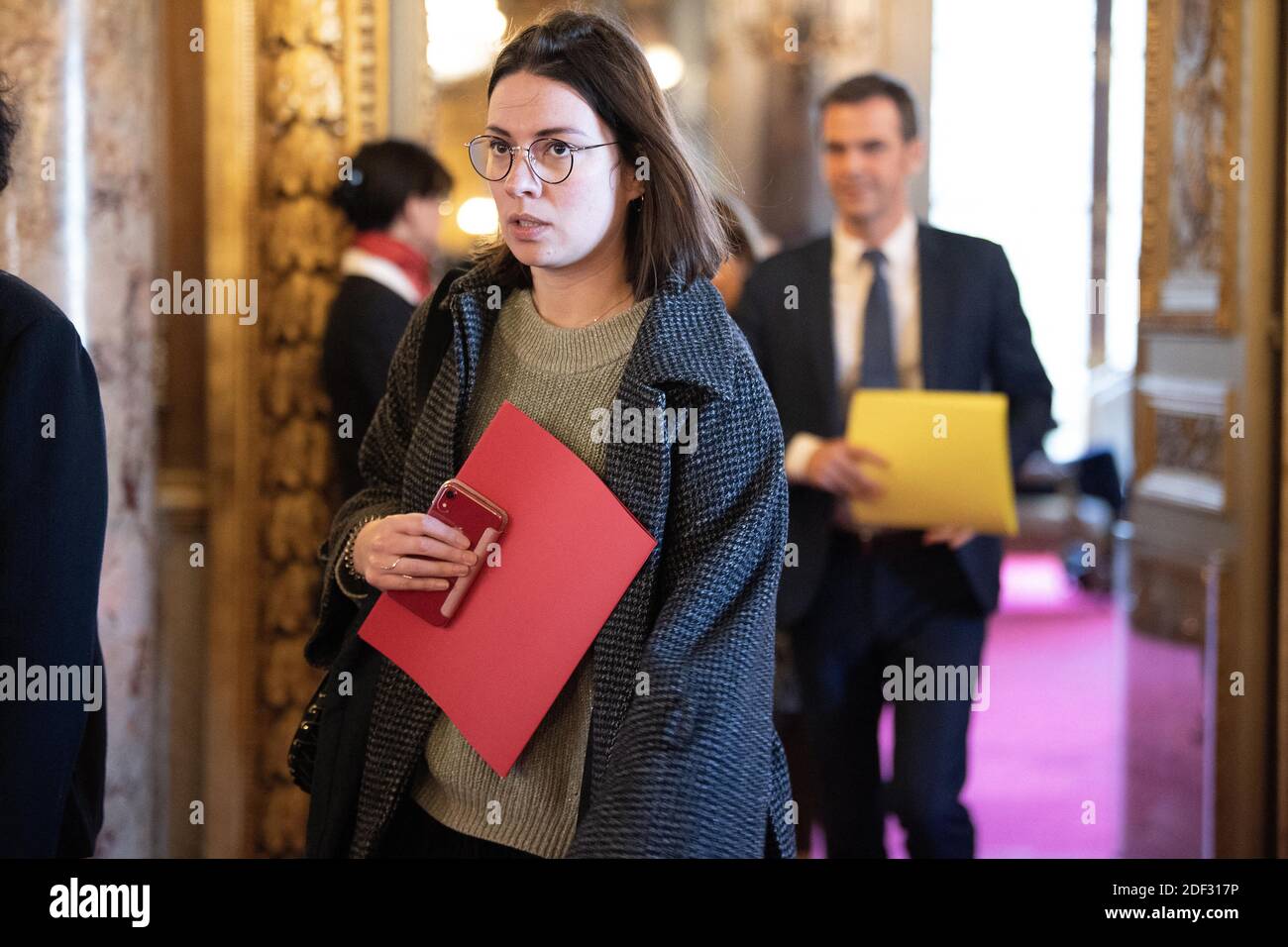 Französische Staatssekretäre bei der für europäische Angelegenheiten zuständigen Ministerin für Europa und auswärtige Angelegenheiten, Amelie de Montschalin, nimmt am 26. Februar 2020 an einer Arbeitssitzung im Senat in Paris Teil. Foto von David Niviere/ABACAPRESS.COM Stockfoto