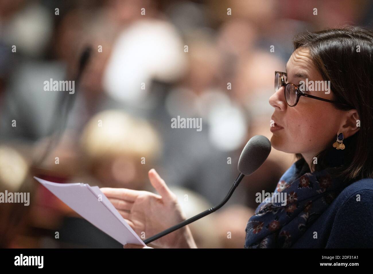 Französische Staatssekretäre bei der für europäische Angelegenheiten zuständigen Ministerin für Europa und auswärtige Angelegenheiten, Amelie de Montschalin, nimmt am 26. Februar 2020 an einer Arbeitssitzung im Senat in Paris Teil. Foto von David Niviere/ABACAPRESS.COM Stockfoto