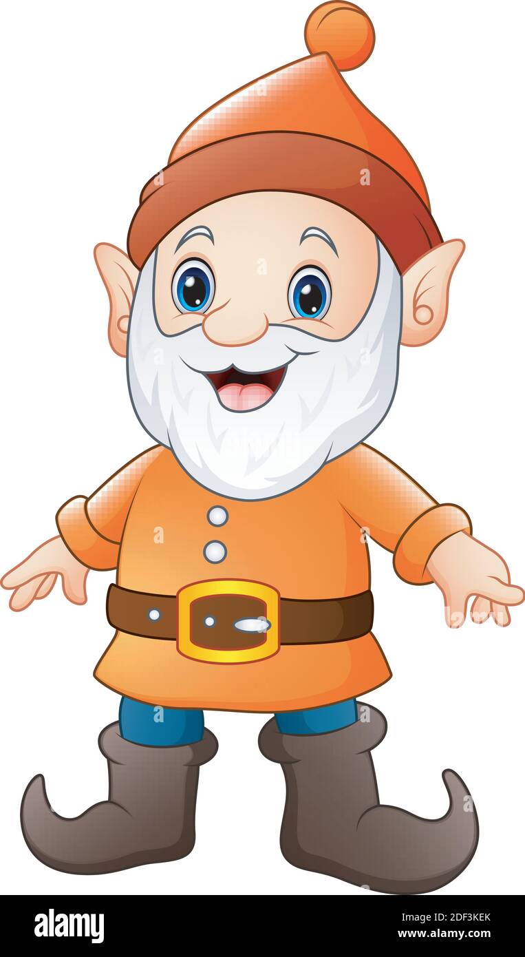 Vektor-Illustration von Cartoon glücklich Zwerg Stock Vektor