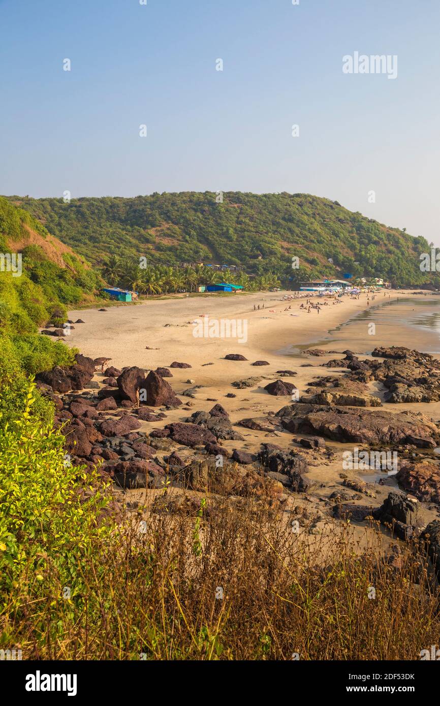 Indien, Goa, Arambol, Wagh Colamb Strand Stockfoto