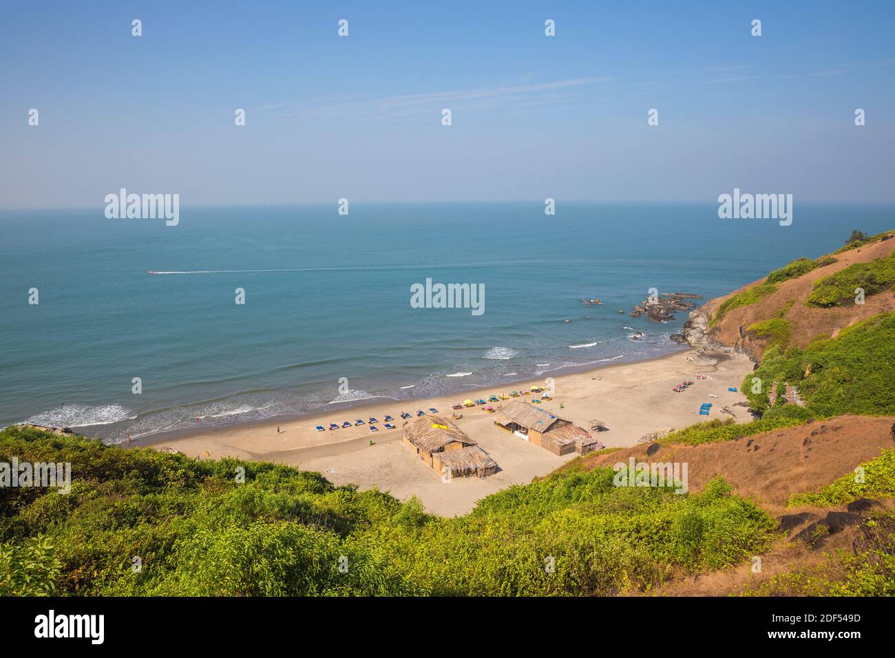 Indien, Goa, Blick auf Vagator Beach Stockfoto