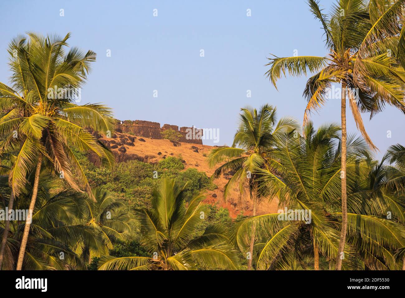 Indien, Goa, Vagator, Chapora Fort Stockfoto