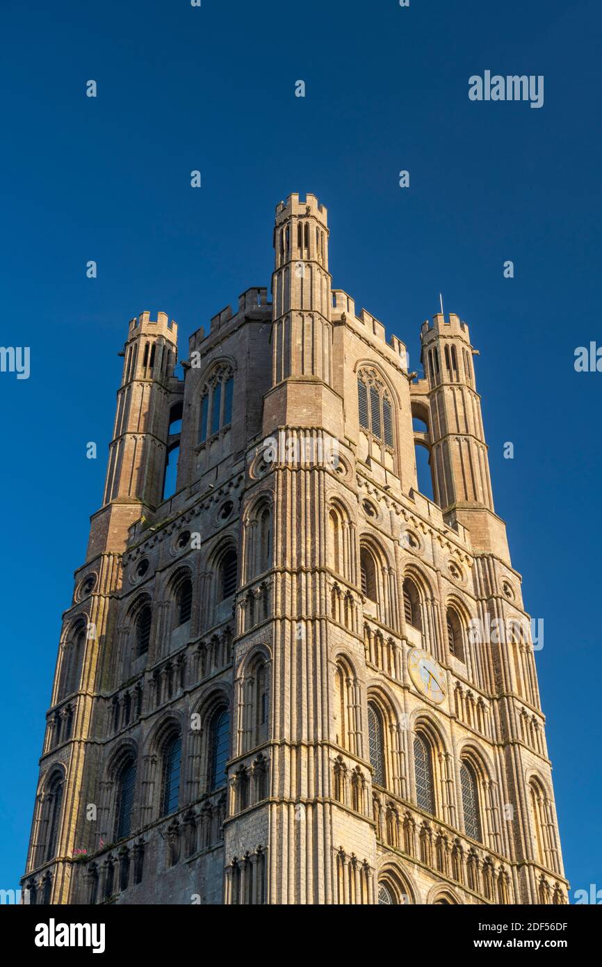 Großbritannien, England, Cambridgeshire, Ely, Ely Cathedral, West Tower Stockfoto