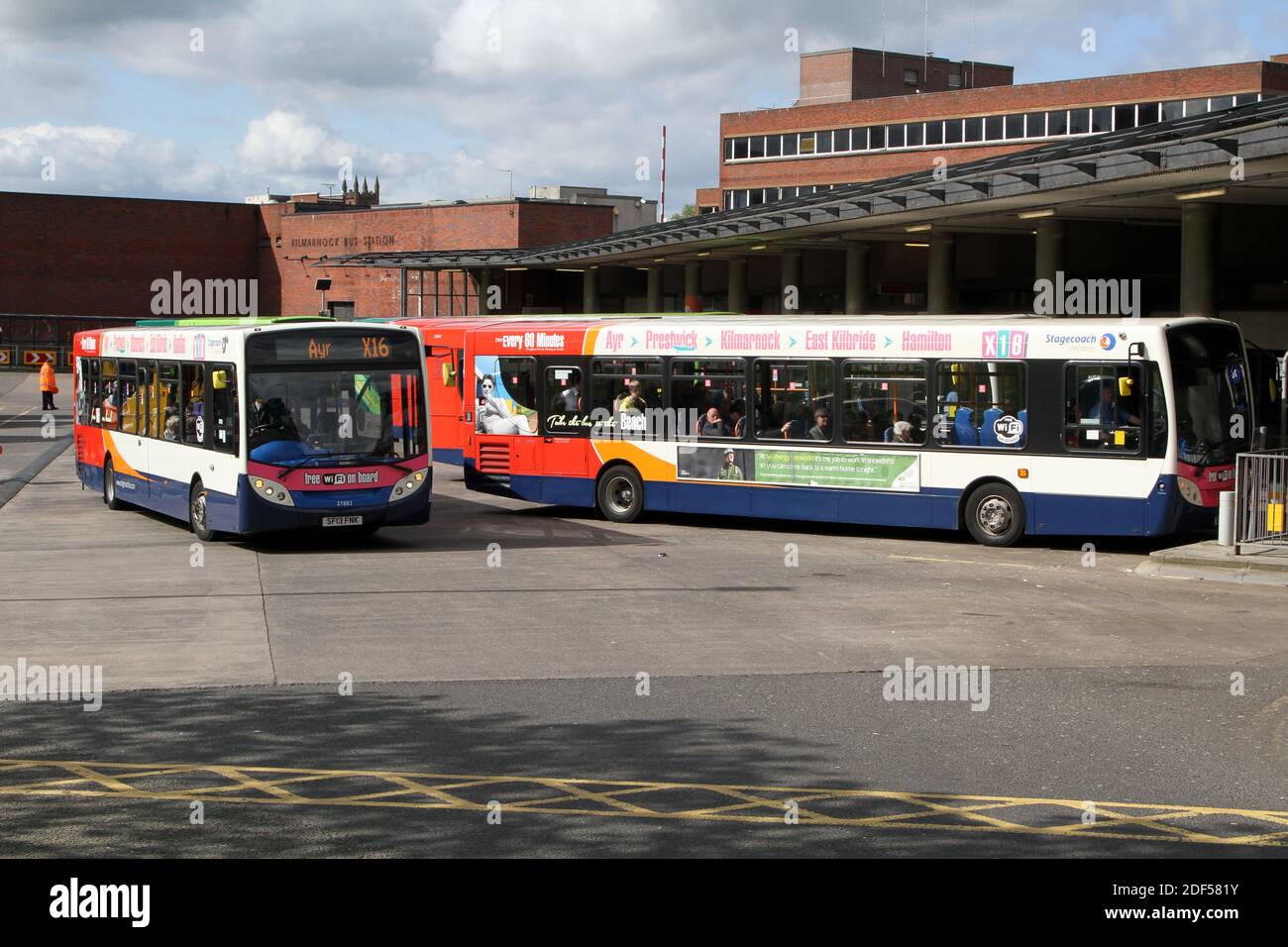 Stagecoach Busse als Kilmarnock, East Ayrshire, Schottland, Großbritannien Stockfoto