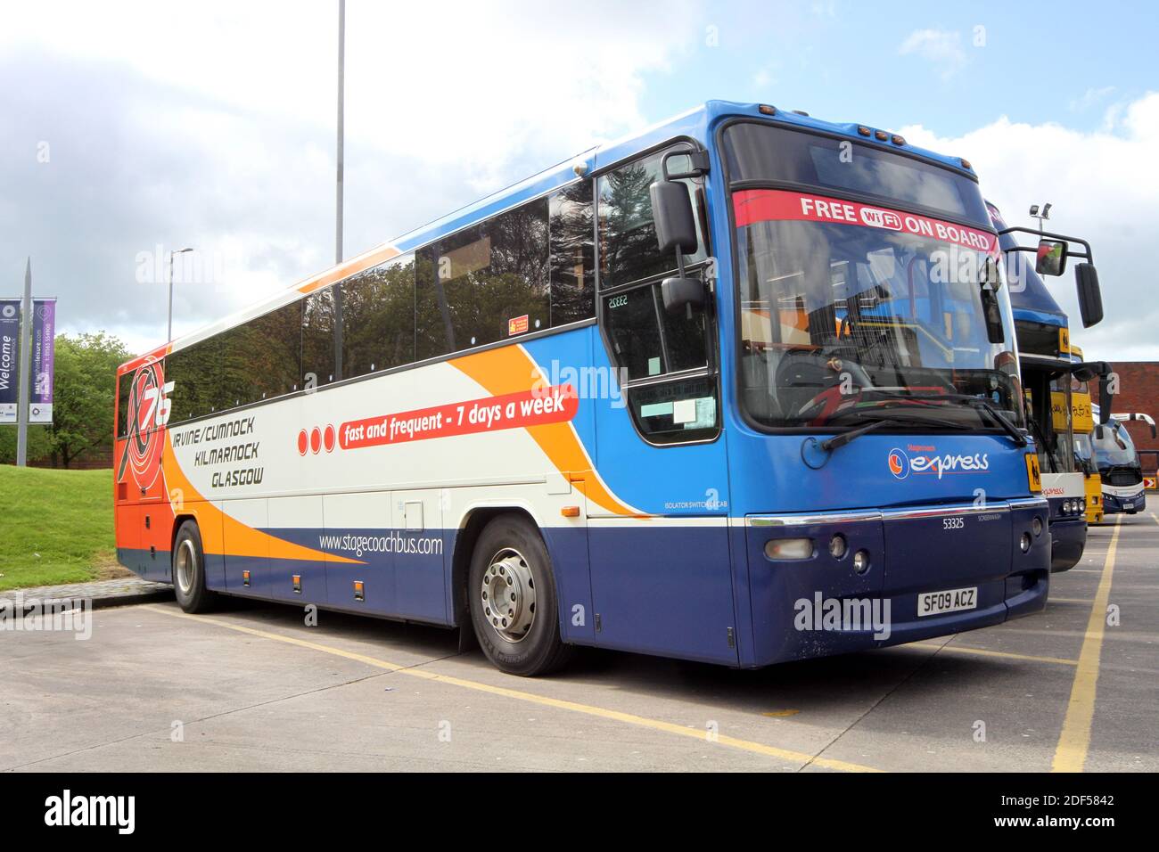 Stagecoach Busse als Kilmarnock, East Ayrshire, Schottland, Großbritannien Stockfoto