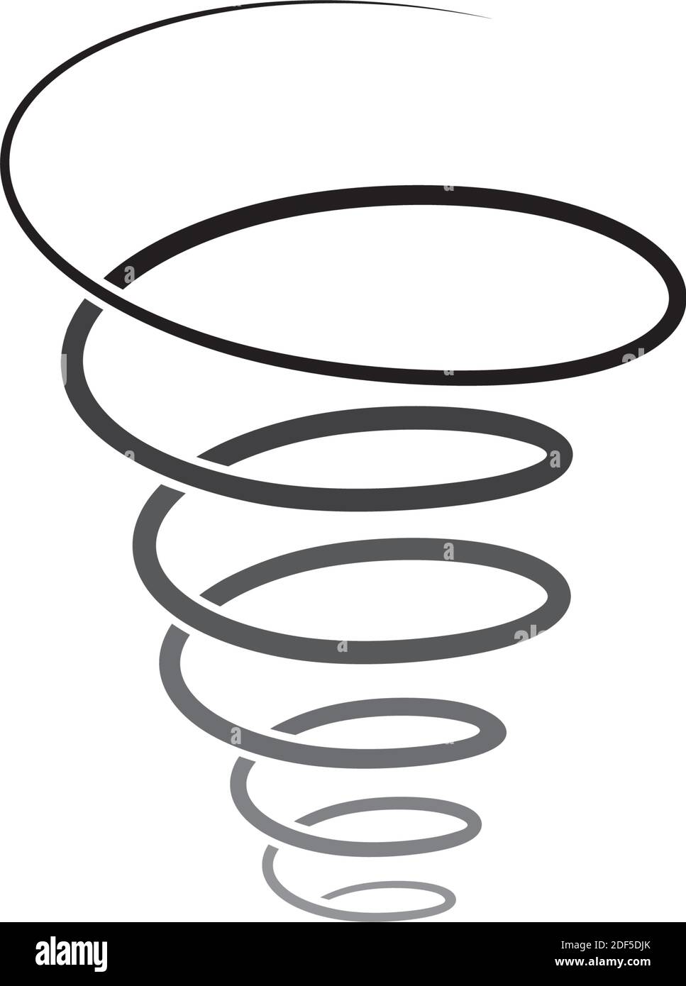 Spiral Linie Tornado Twister Logo Icon Design Stock Vektor