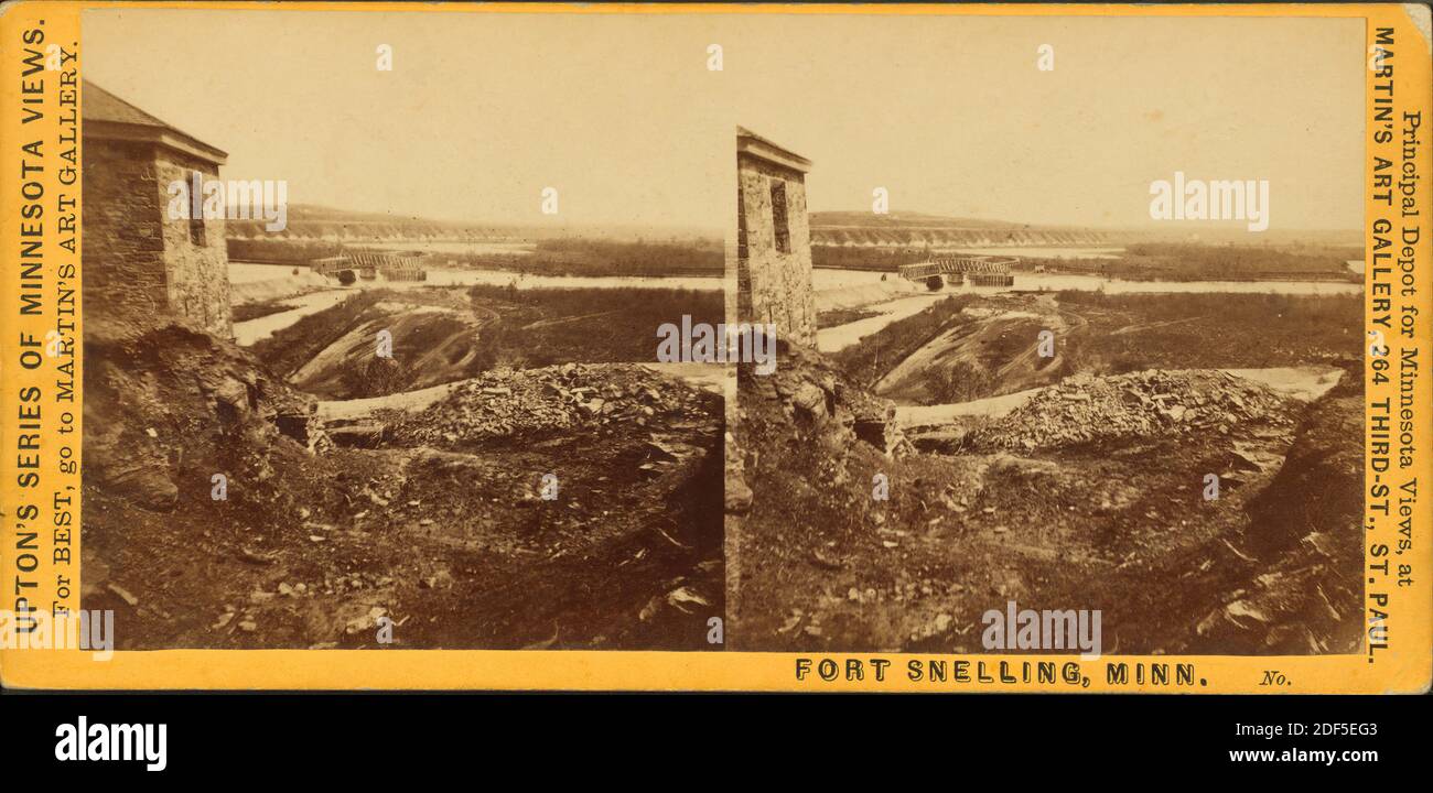 Fort Snelling, Minn., Standbild, Stereographen, 1850 - 1930 Stockfoto