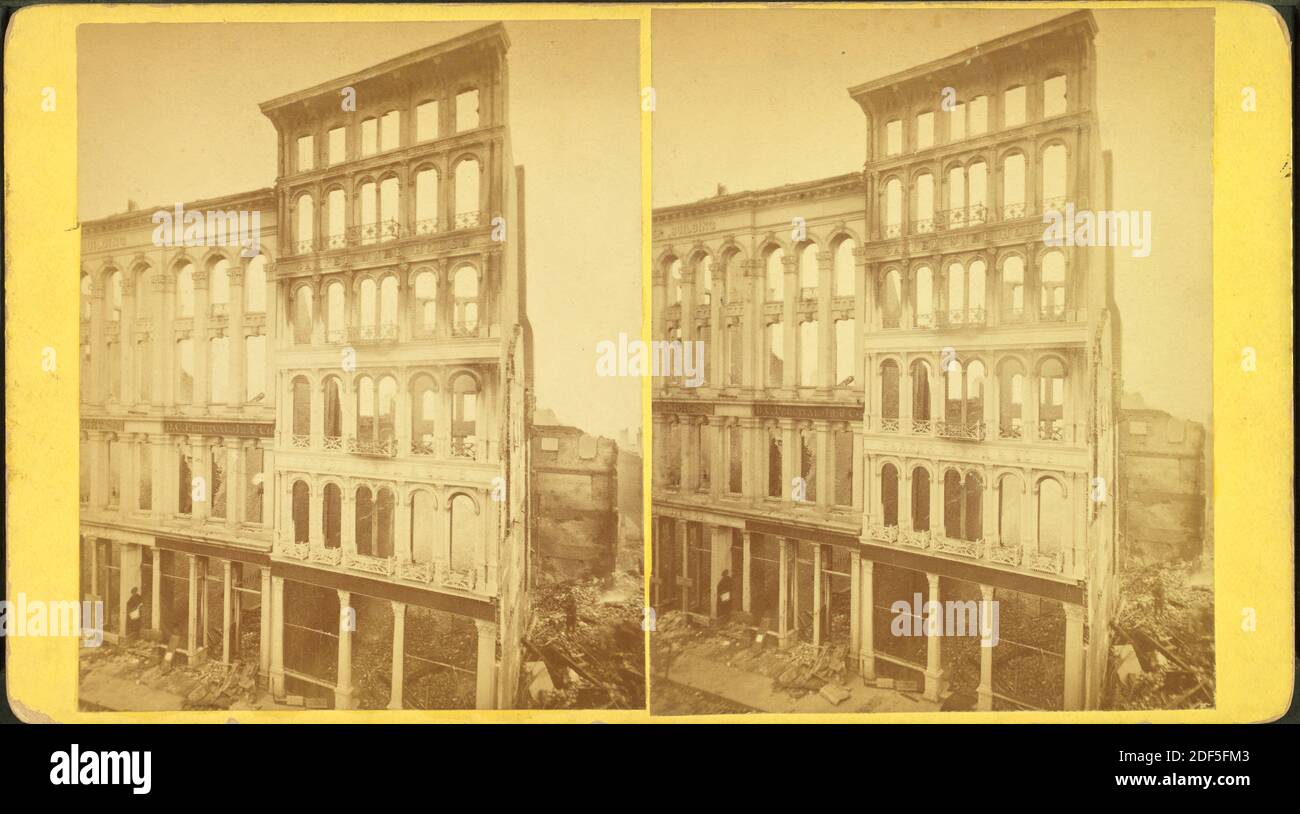Washington St. Zwischen Milch und Franklins St., Standbild, Stereographen, 1872 Stockfoto