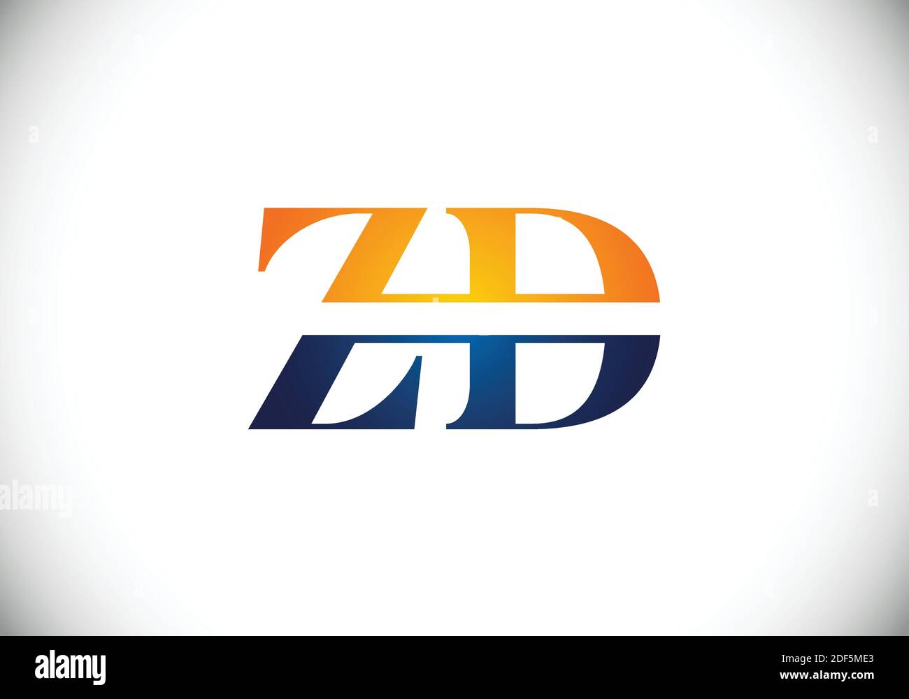 Initial Monogram Letter Z D Logo Design Vektor-Vorlage. Stock Vektor