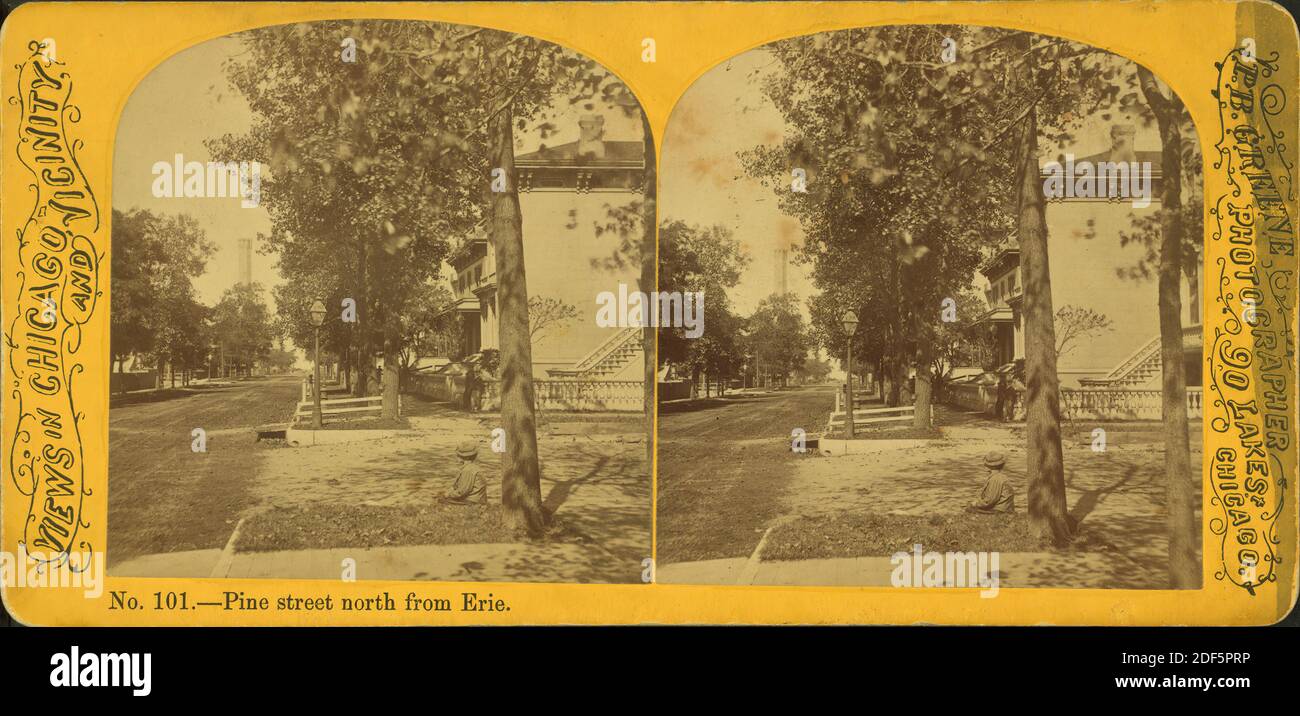 Pine Street, nördlich von Erie., Standbild, Stereographen, 1850 - 1930, Greene, P. B Stockfoto