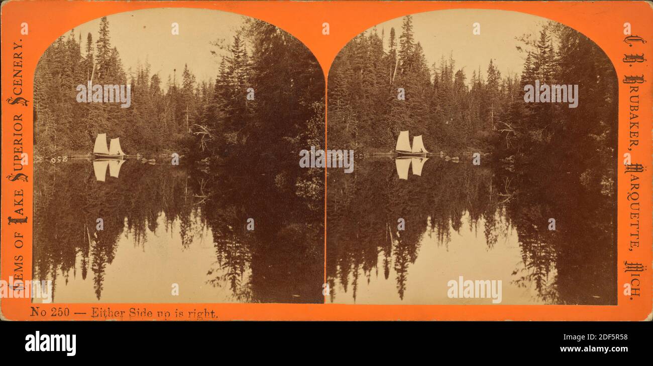 Beide Seiten oben sind richtig., Standbild, Stereographen, Kinder, B. F. (Brainard F.) (Ca. 1841-1921), Brubaker, C. B. Stockfoto