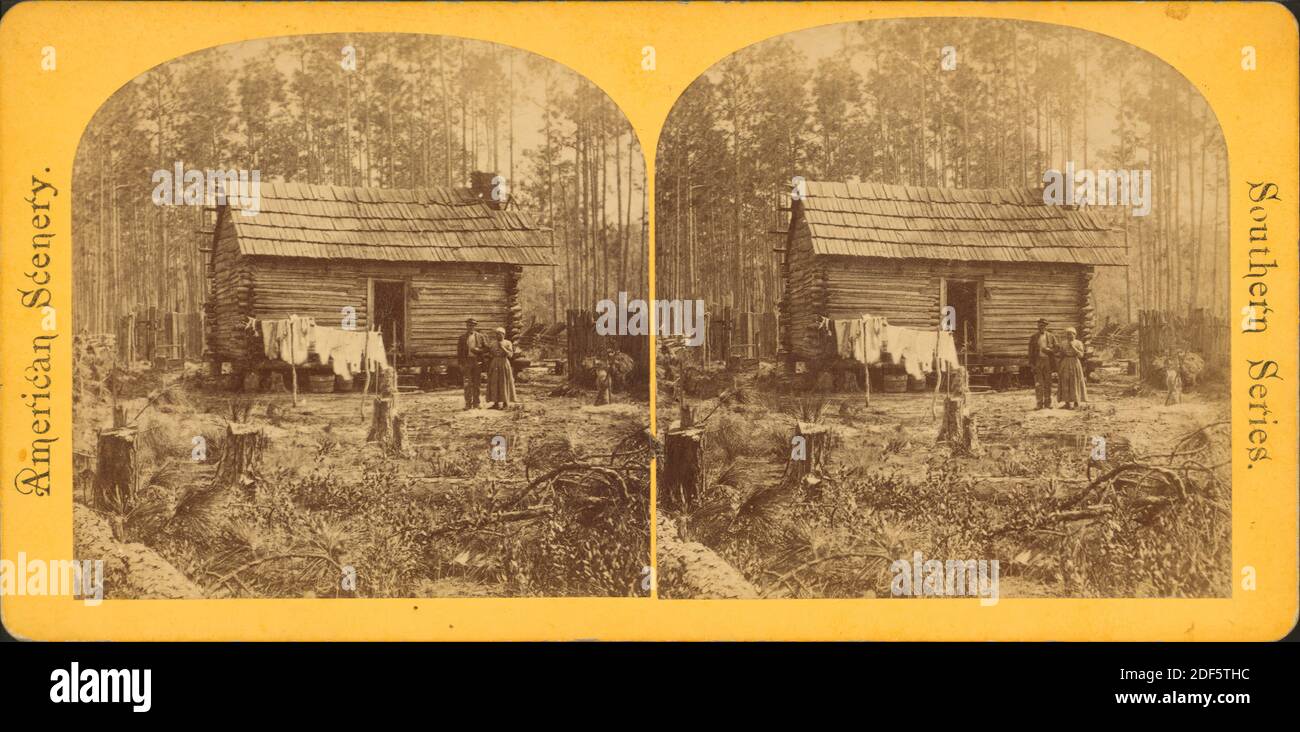 Liebe in einer Hütte.', Standbild, Stereographen, 1850 - 1930 Stockfoto
