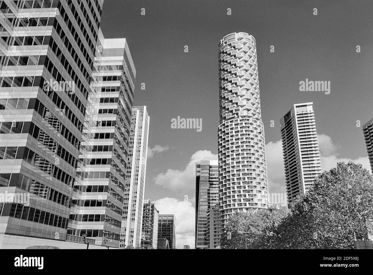 Neue Bürogebäude in Canary Wharf, Isle of Dogs, im Londoner East End Stockfoto