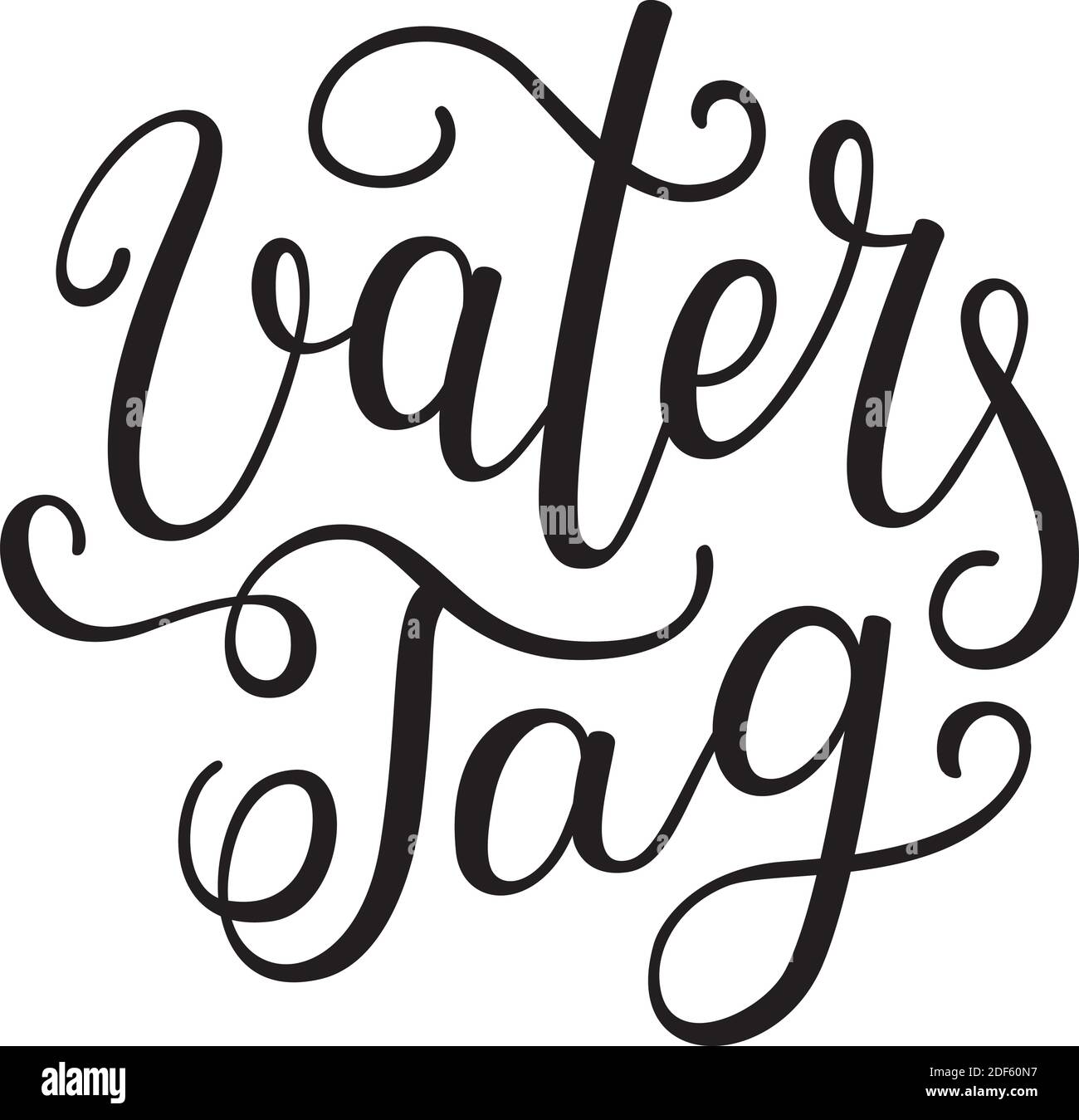 Hand Schriftzug Vatertag auf Deutsch: Vatertag. Vorlage für Karten, Poster, Drucke. Stock Vektor