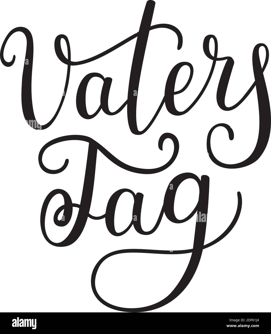 Hand Schriftzug Vatertag auf Deutsch: Vatertag. Vorlage für Karten, Poster, Drucke. Stock Vektor