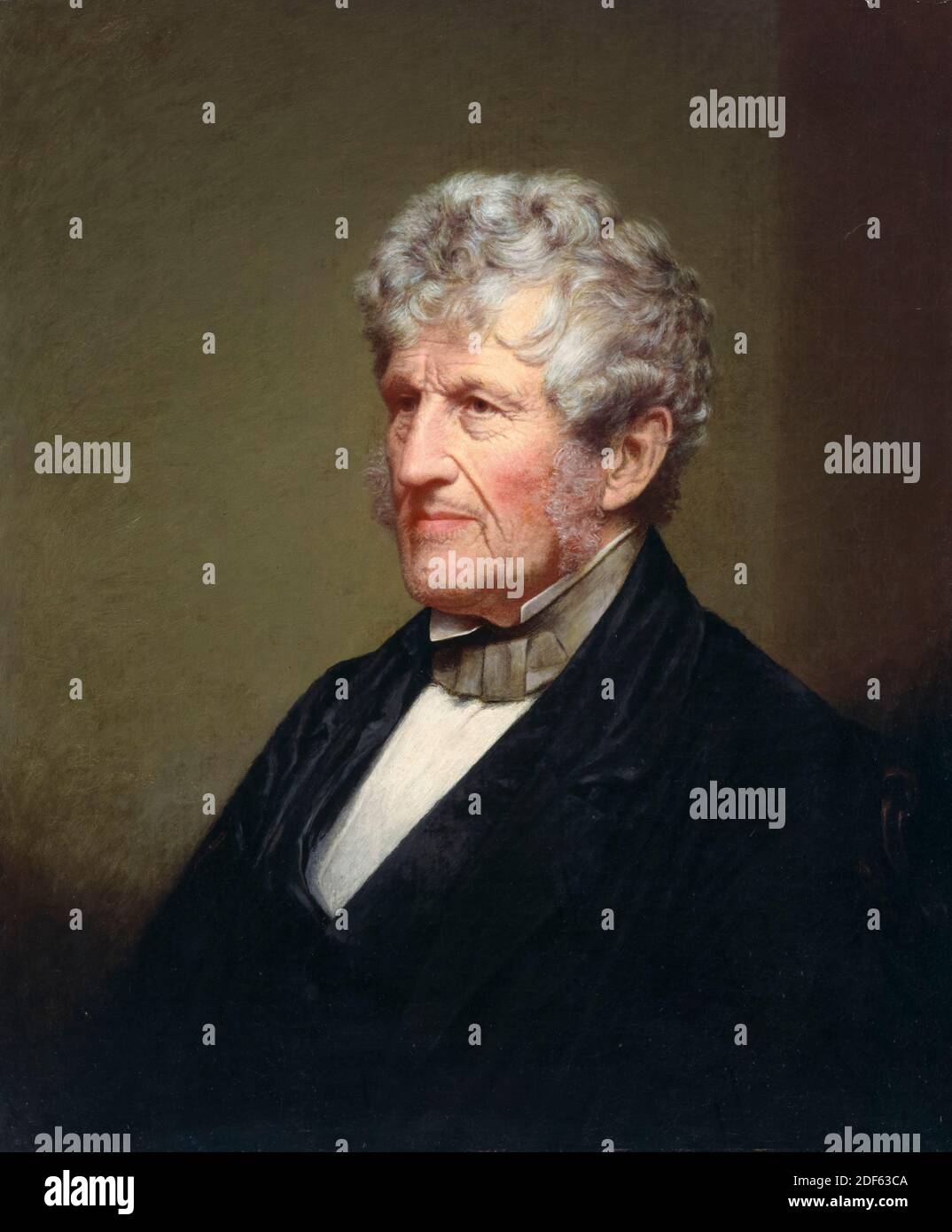 Robert Hare (1781-1858), amerikanischer Chemiker, Porträtmalerei von Alvan Clark, 1856 Stockfoto