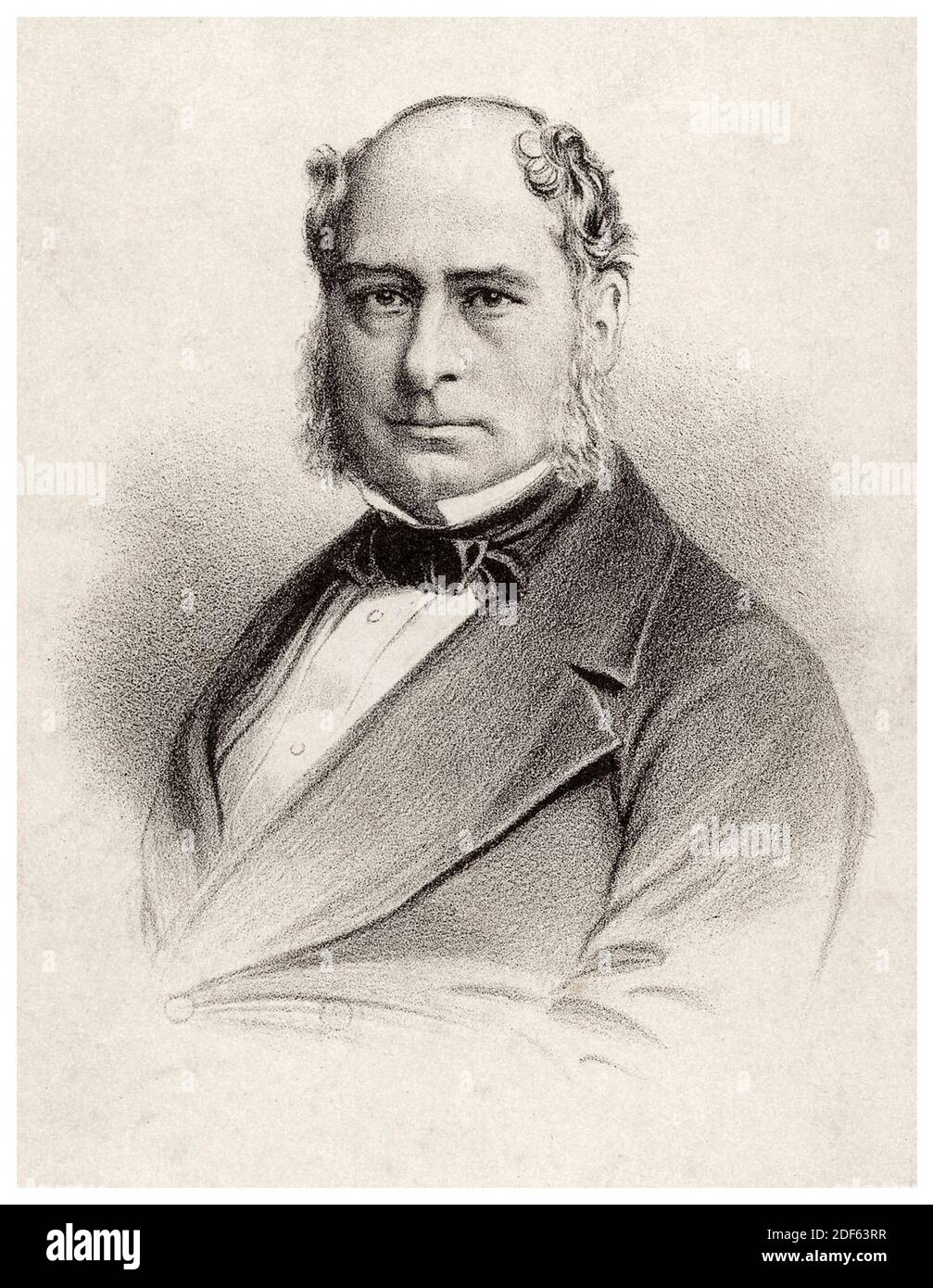 Sir Henry Bessemer (1813-1898), englischer Ingenieur, Erfinder und Unternehmer der Stahlindustrie, Porträtstich vor 1899 Stockfoto