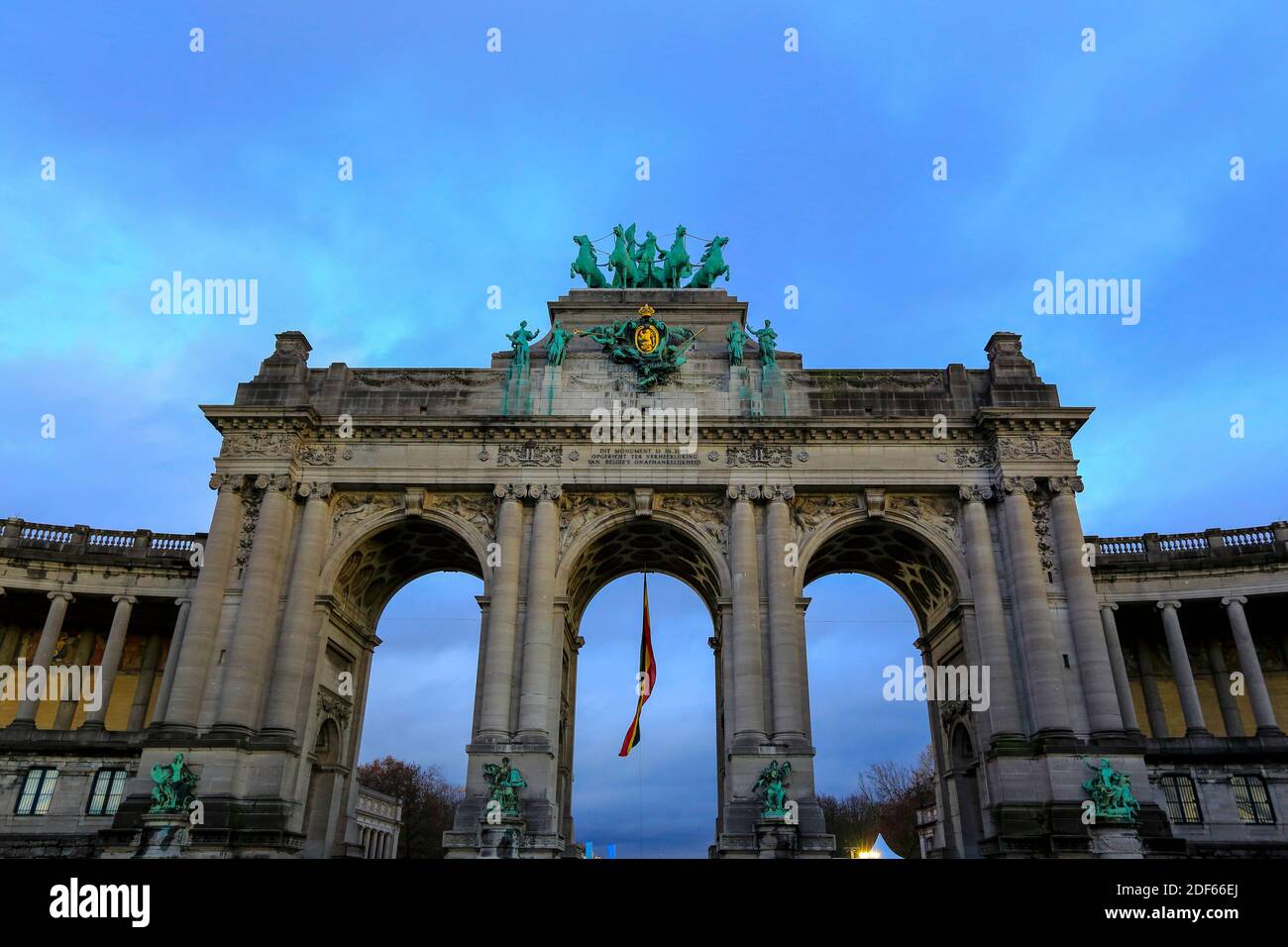 Cinquantenaire Triumphbogen, Brüssel, Belgien. Stockfoto