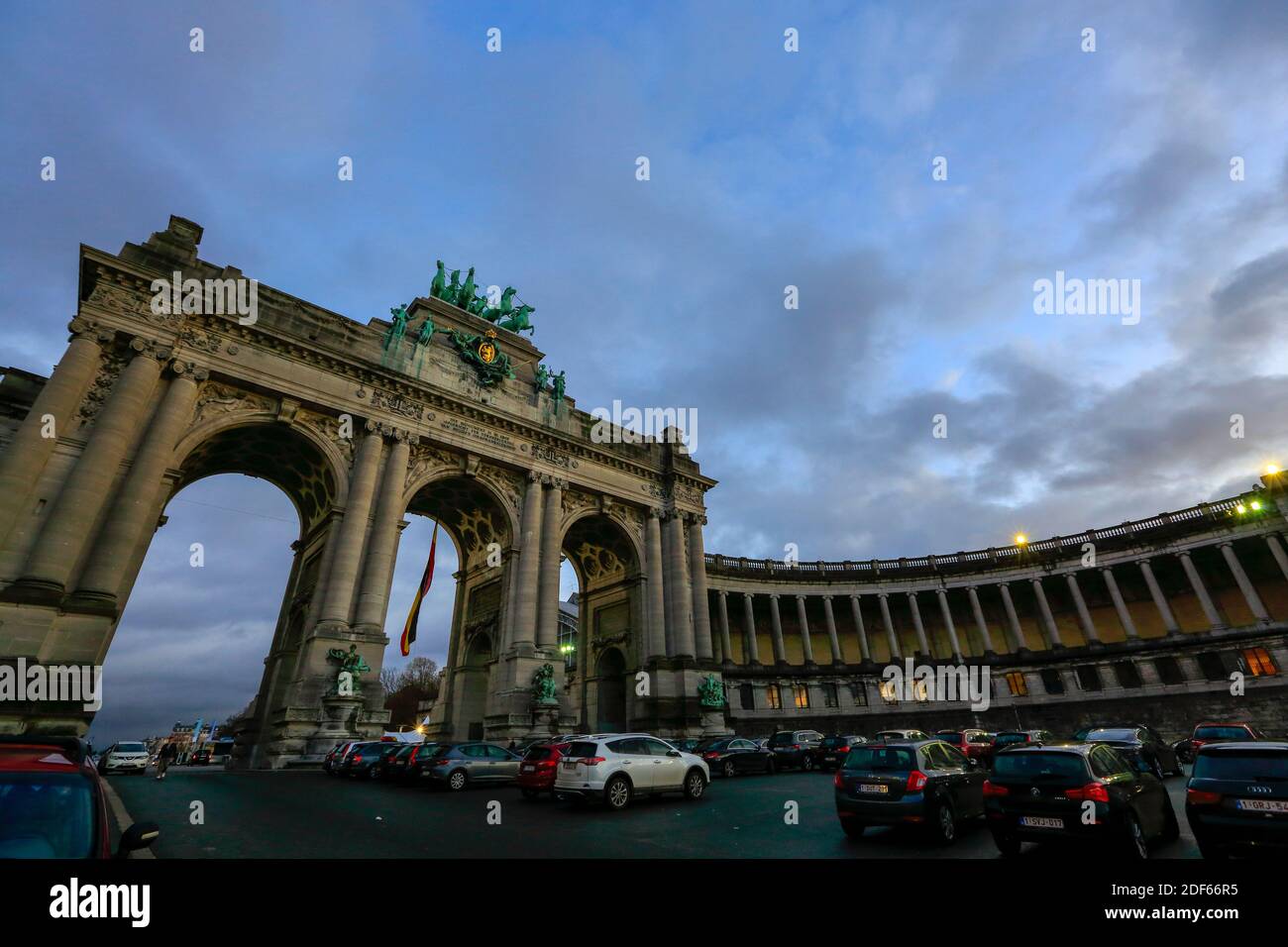 Cinquantenaire Triumphbogen, Brüssel, Belgien. Stockfoto