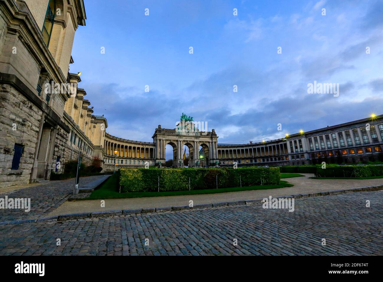 Parc du Cinquantenaire und Triumphbogen, Brüssel, Belgien. Stockfoto